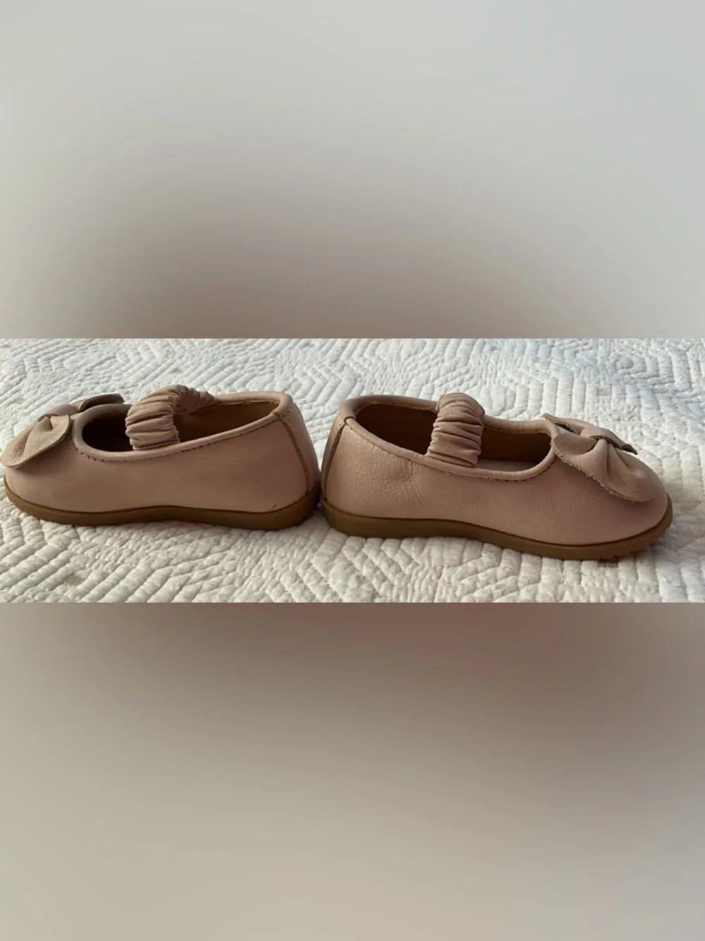 Donsje Baby Sylah Ballerinas Mary Jane Dress Shoes Powder Pink Nubuck Sz 4 EU 20